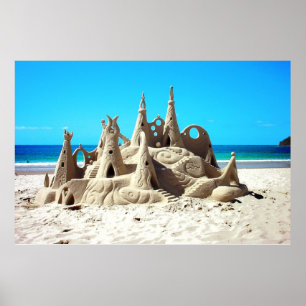 Póster Poster del castillo de la arena