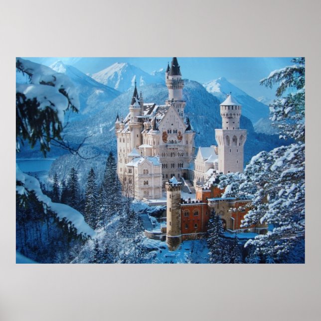 Póster Poster del Castillo de Neuschwanstein (Frente)