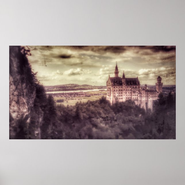 Póster Poster del castillo de Schloss Neuschwanstein (Frente)