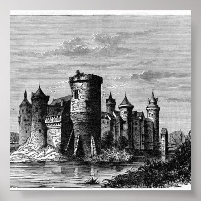 Póster Poster del castillo medieval (Frente)