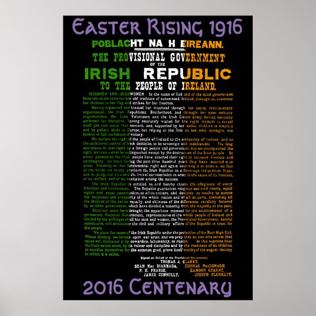 Póster poster del Centenario de Pascua de 1916 (Frente)