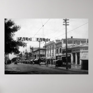 Póster Poster del centro de Palo Alto en 1914