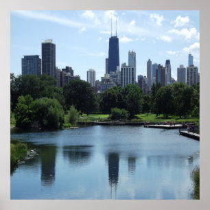 Póster Poster del Centro John Hancock de Chicago