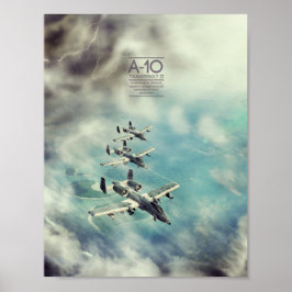 Póster Poster del cerrojo Fairchild Republic A-10 Thunder
