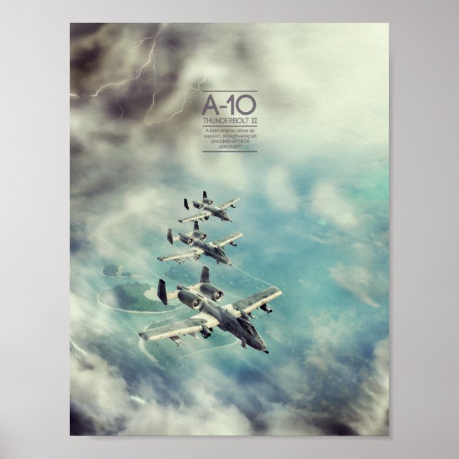 Póster Poster del cerrojo Fairchild Republic A-10 Thunder (Frente)