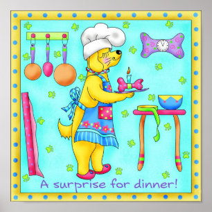 Póster Poster del chef del perro