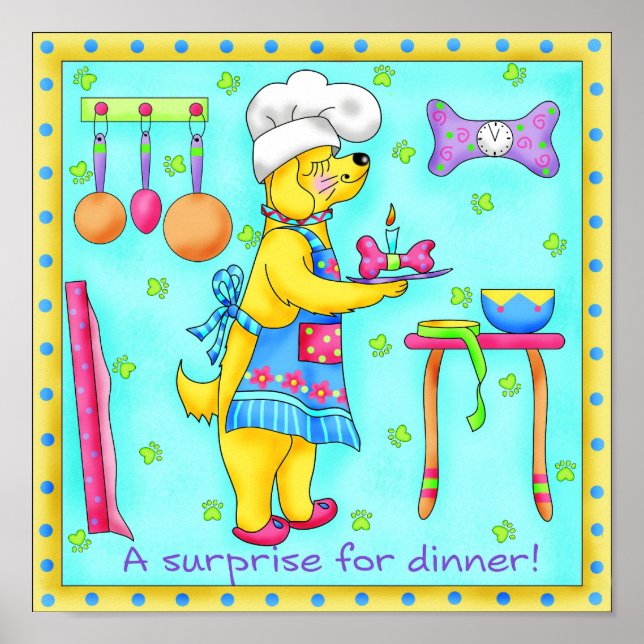 Póster Poster del chef del perro (Frente)