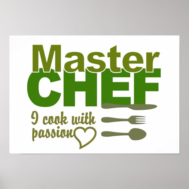 Póster Poster del chef maestro (Frente)