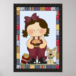 Póster poster del Chica de hamburguesas
