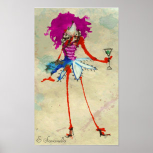 Póster poster del chica de martini