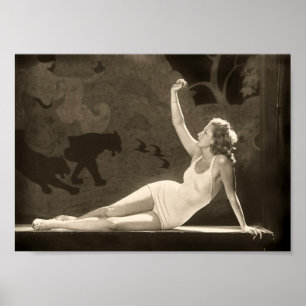 Póster Poster del chica de Zeigfeld del art déco