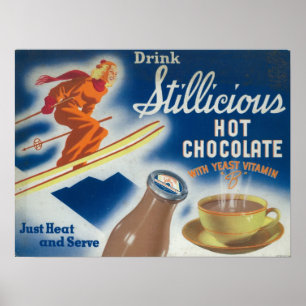 Póster Poster del chocolate caliente de Stillicious