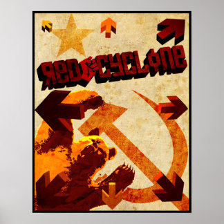 Póster Poster del ciclón rojo