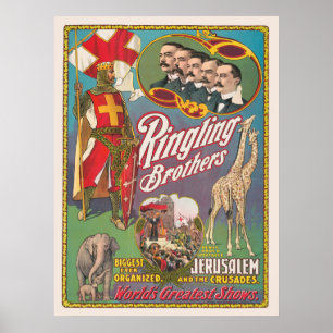 Póster Poster del circo de los hermanos de la ringling de