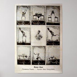 Póster Poster del circo del vintage del jamón de Abdul