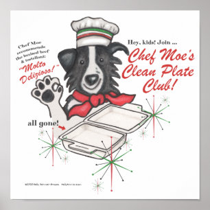 Póster Poster del Club de Platos Limpios del Chef Moe