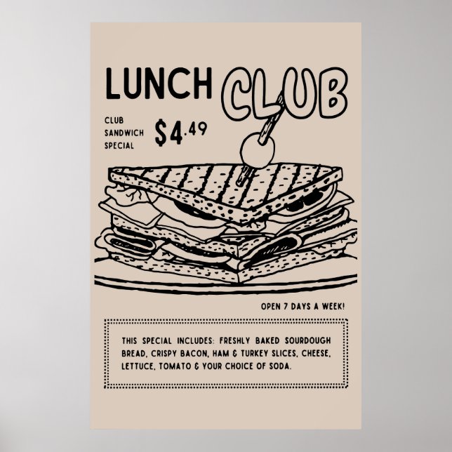 Póster Poster del Club Sandwich Wall (Frente)