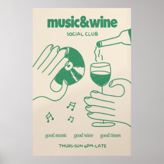 Póster Poster del Club Social de Música y Vino