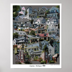 Póster Poster del collage, Algonac Michigan