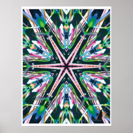Póster Poster del Collage cinético astral Kaleidoscope