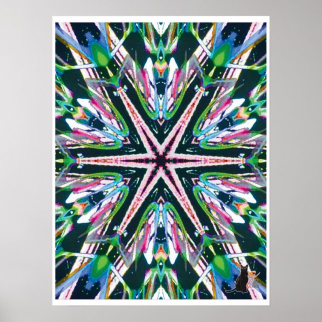 Póster Poster del Collage cinético astral Kaleidoscope (Frente)