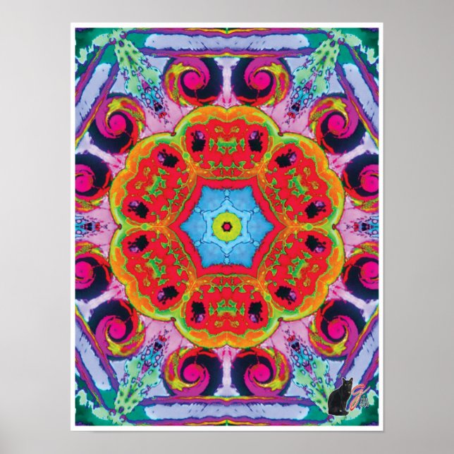 Póster Poster del Collage cinético de Zeta Kaleidoscope (Frente)