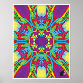 Póster Poster del Collage cinético Reiki Kaleidoscope
