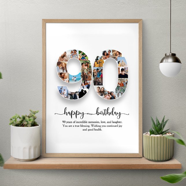 Póster Poster del Collage de Cumpleaños Personalizado 90 (Subido por el creador)