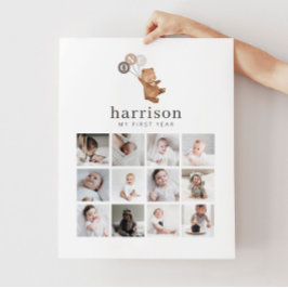 Póster Poster del collage de fotos - Bear Brown 3 globos