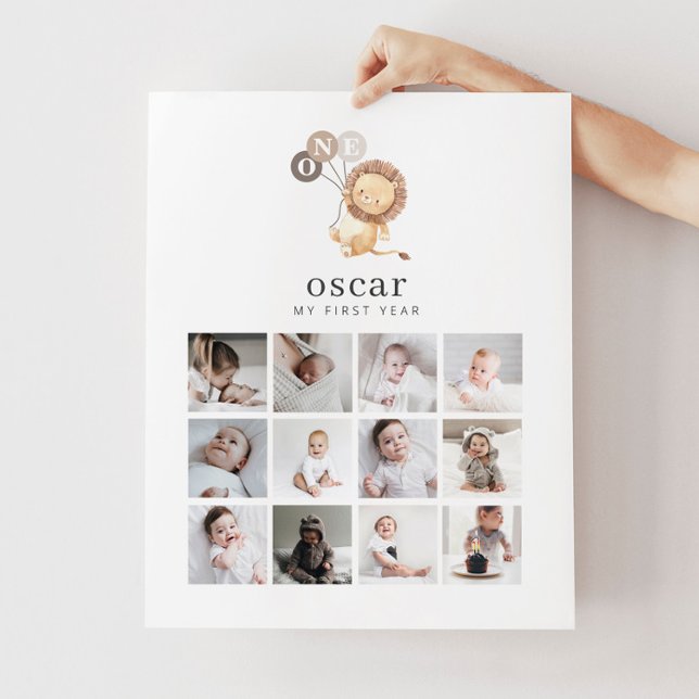 Póster Poster del collage de fotos - León con 3 globos ma (Subido por el creador)