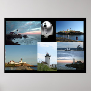 Póster ¡Poster del collage del faro!