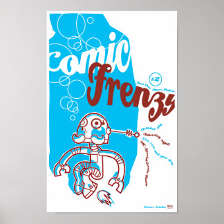 Póster Poster del cómic Frenzy Robot