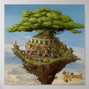 Póster Poster del concepto de la ciudad del mago