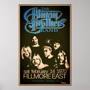 Póster Poster del Concierto de Banda Allman Brothers