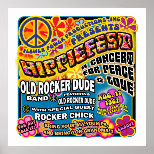 Póster Poster del concierto de Hippiefest