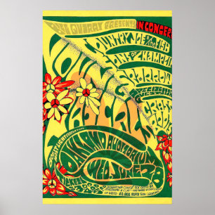 Póster Poster del concierto de rock de los años 1970