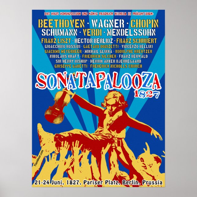 Póster Poster del Concierto de Sonatapalooza 1827 (Frente)