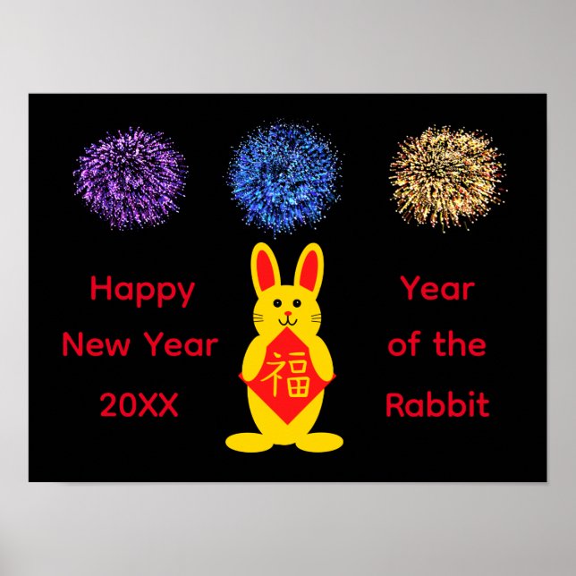 Póster Poster del Conejo Afortunado #2 (Frente)