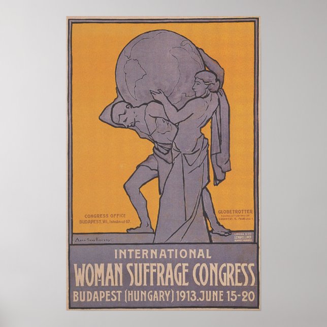 Póster Poster del Congreso de Sufragio de Mujeres 1913 (Frente)