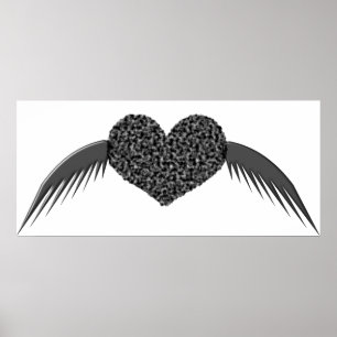 Póster Poster del Corazón de Amor Ausente Gótico