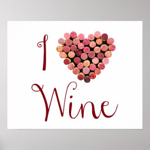 Póster Poster del Corazón de Cañón de Vino