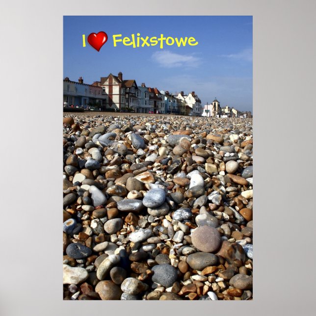 Póster Poster del corazón de Felixstowe (Frente)