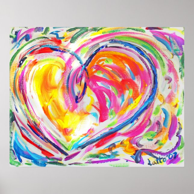 Póster Poster del Corazón de la Alegría (Frente)