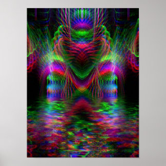Póster Poster del corazón del amor del arcoiris