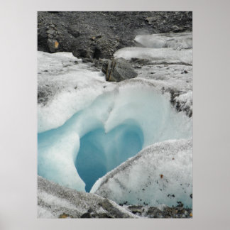 Póster Poster del corazón del glaciar