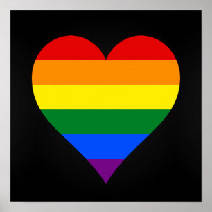 Póster POSTER del corazón del orgullo LGBT