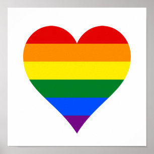 Póster POSTER del corazón del orgullo LGBT