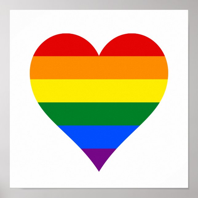 Póster POSTER del corazón del orgullo LGBT (Frente)
