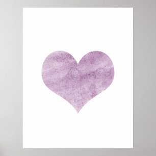 Póster "Poster del corazón rosado del Grunge" -
