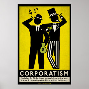 Póster Poster del corporatismo